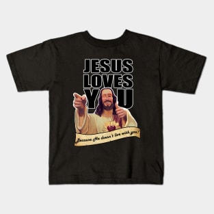 Jesus Doesn't live with you Kids T-Shirt